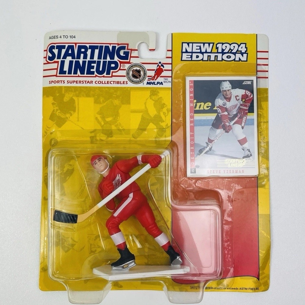 1994 NHL Hockey Steve Yzerman Red Wings Starting Lineup Figure W Card